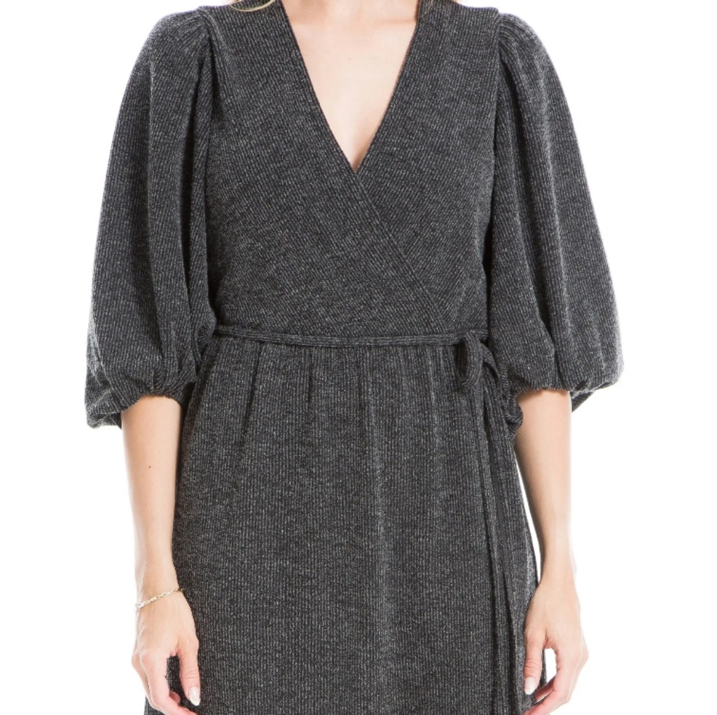 Max Studio | Balloon Sleeve Ruffle Dress